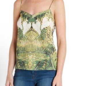 Ted Baker Green Botanical Mirror-Print Spaghetti-Strap Cami